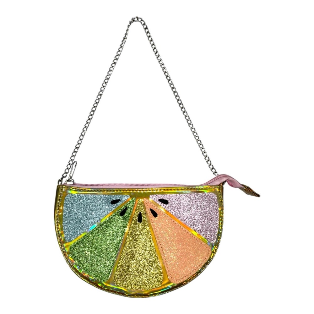 Capelli New York Mini Glittery Fruit-slice Shaped Shoulder Hand Bag Chain Strap